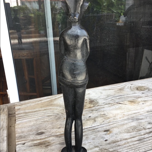 Vintage Africana Hand Carved Statue